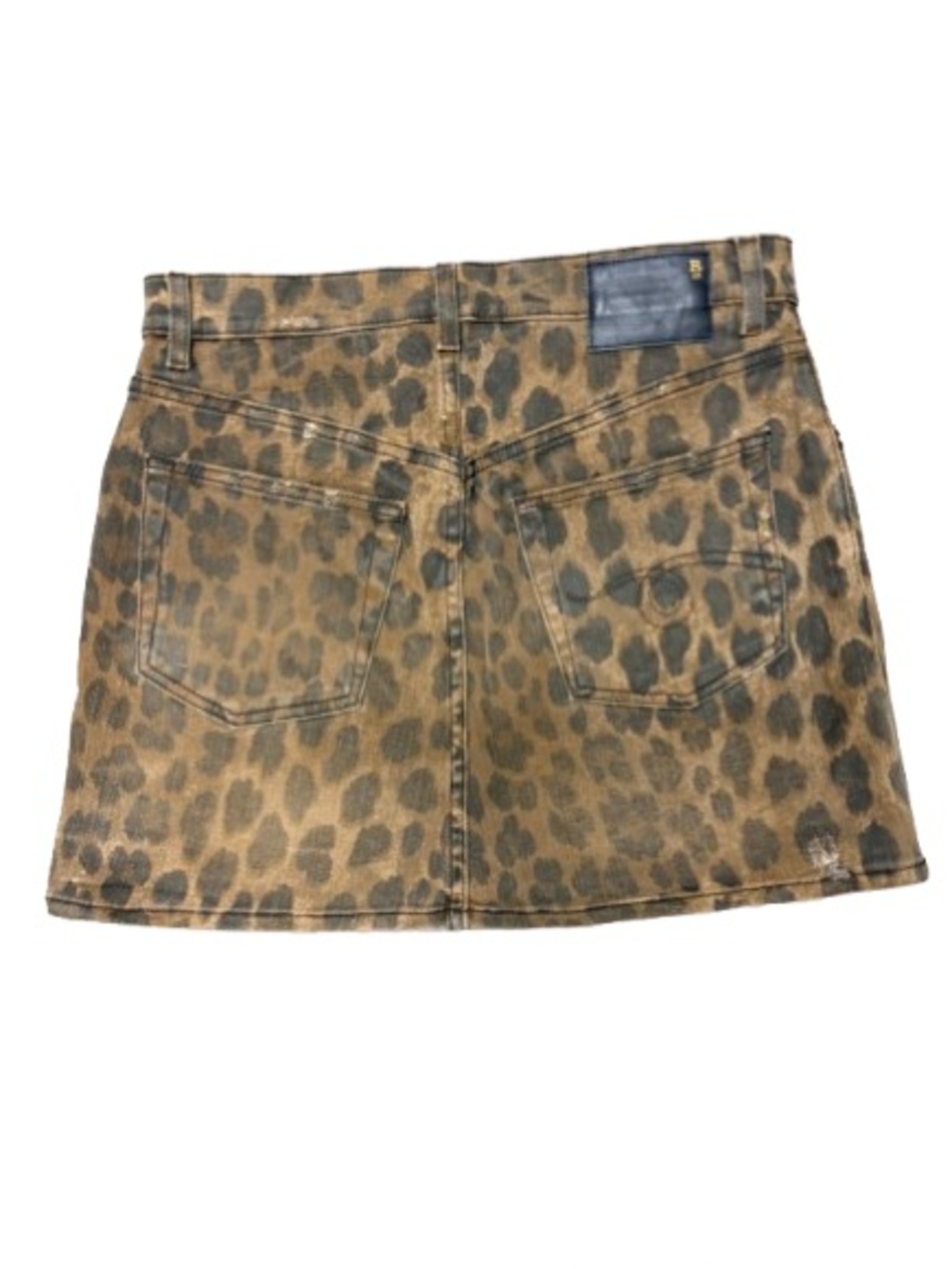 R13 Leopard Print High Rise Mini Skirt | Italian Made Japanese Fabric | Size 27 - Picture 3 of 9